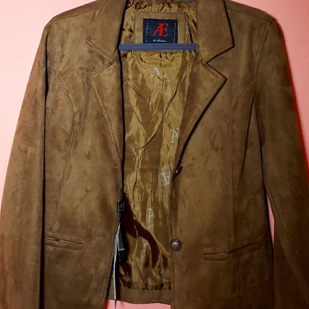 AE di Milano Emporio Collezione faux suede jacket NWT